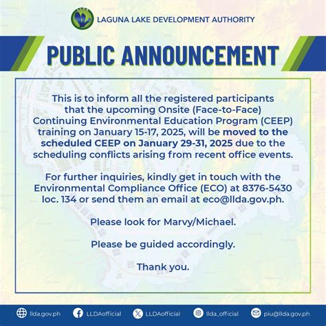 Laguna Lake Dev't Authority (@llda.